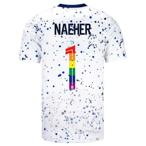 Alyssa Naeher 2023/24 White USA Rainbow Men's Jersey