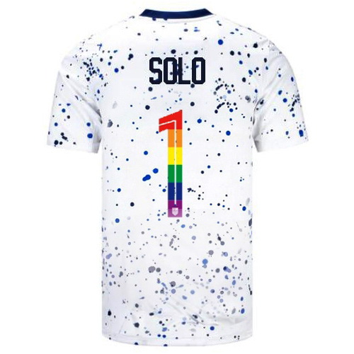 Hope Solo 2023/24 White USA Rainbow Men's Jersey