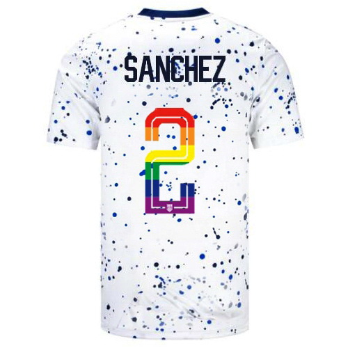 Ashley Sanchez 2023/24 White USA Rainbow Men's Jersey