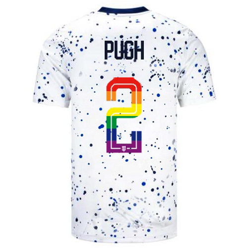 Mallory Pugh 2023/24 White USA Rainbow Men's Jersey