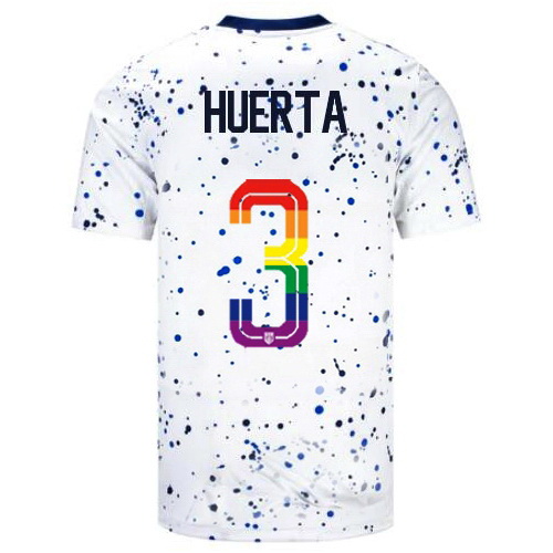 Sofia Huerta 2023/24 White USA Rainbow Men's Jersey