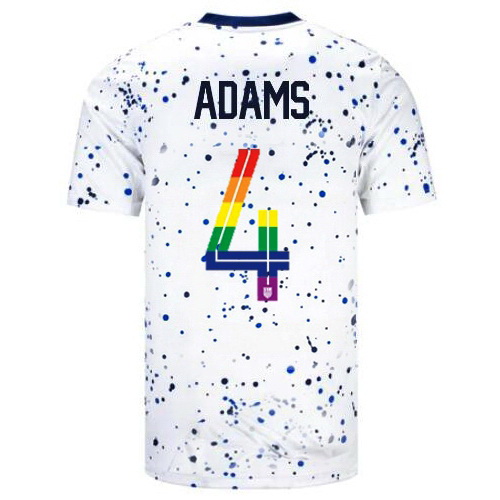 Tyler Adams 2023/24 White USA Rainbow Men's Jersey