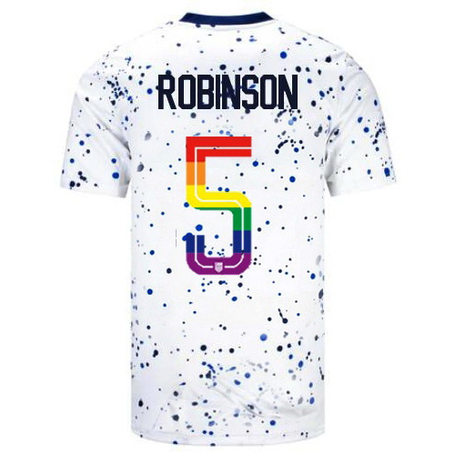 Antonee Robinson 2023/24 White USA Rainbow Men's Jersey