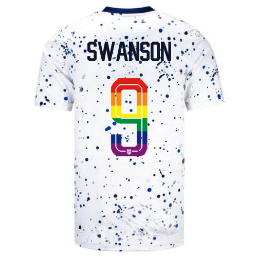 Mallory Swanson 2023/24 White USA Rainbow Men's Jersey