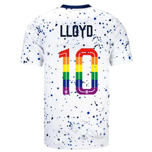 Carli Lloyd 2023/24 White USA Rainbow Men's Jersey