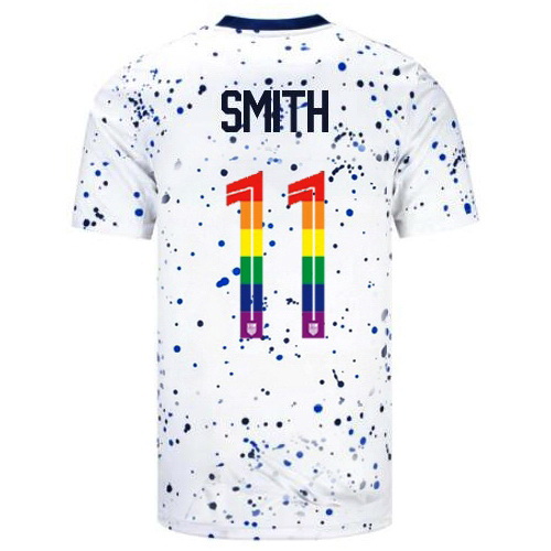 Sophia Smith 2023/24 White USA Rainbow Men's Jersey