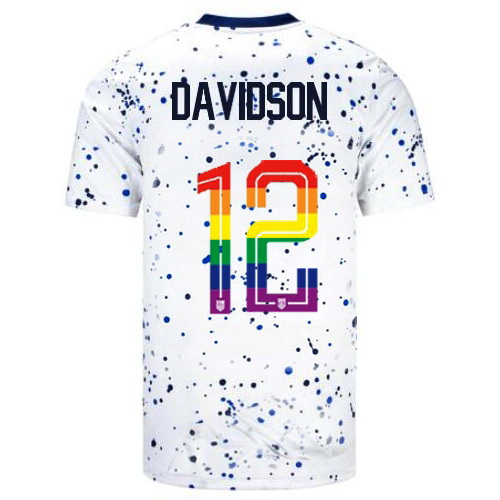 Tierna Davidson 2023/24 White USA Rainbow Men's Jersey