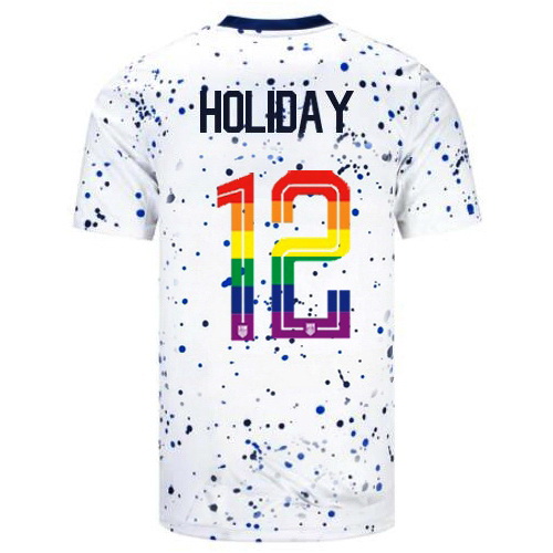 Lauren Holiday 2023/24 White USA Rainbow Men's Jersey