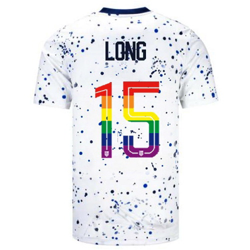 Aaron Long 2023/24 White USA Rainbow Men's Jersey