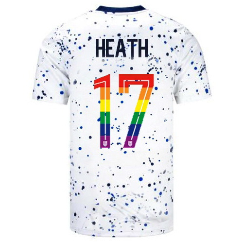 Tobin Heath 2023/24 White USA Rainbow Men's Jersey