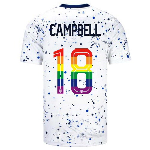 Jane Campbell 2023/24 White USA Rainbow Men's Jersey