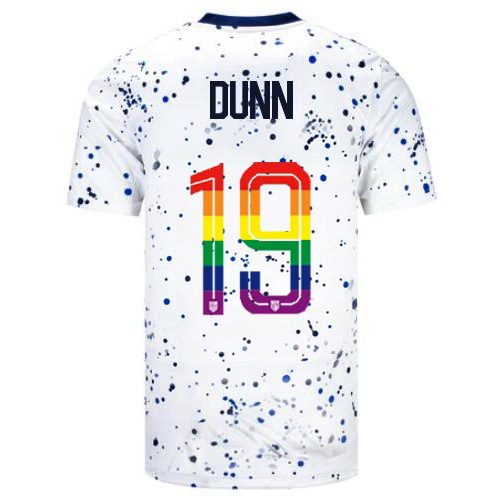 Crystal Dunn 2023/24 White USA Rainbow Men's Jersey