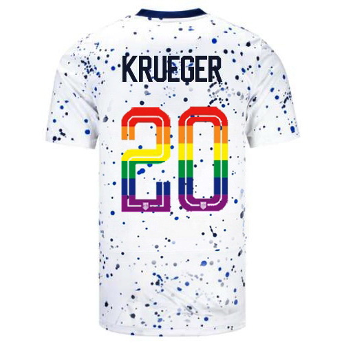 Casey Krueger 2023/24 White USA Rainbow Men's Jersey