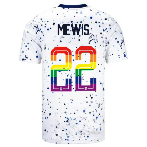 Kristie Mewis 2023/24 White USA Rainbow Men's Jersey