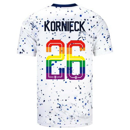 Taylor Kornieck 2023/24 White USA Rainbow Men's Jersey