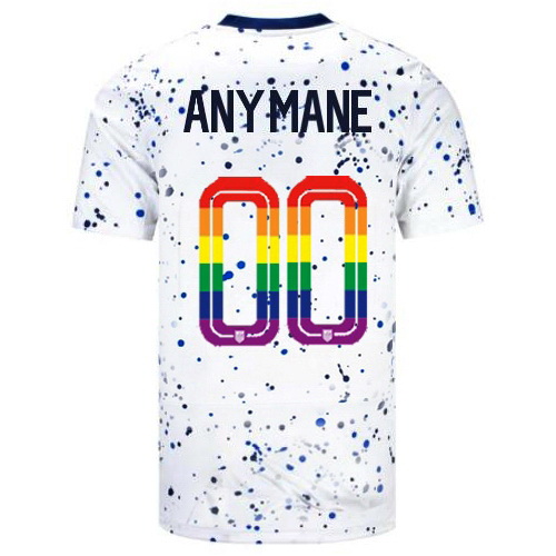 Customized 2023/24 White USA Rainbow Men's Jersey