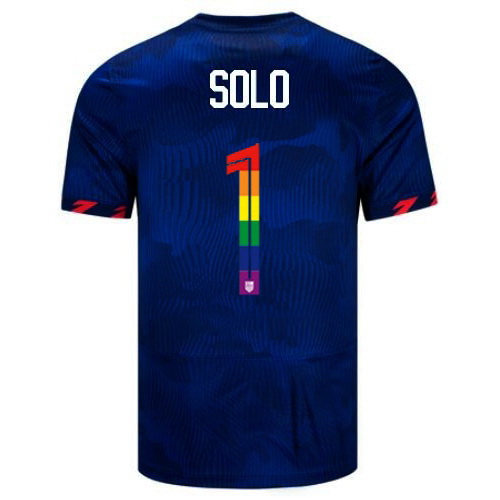 Hope Solo 2023/24 Blue USA Rainbow Men's Jersey