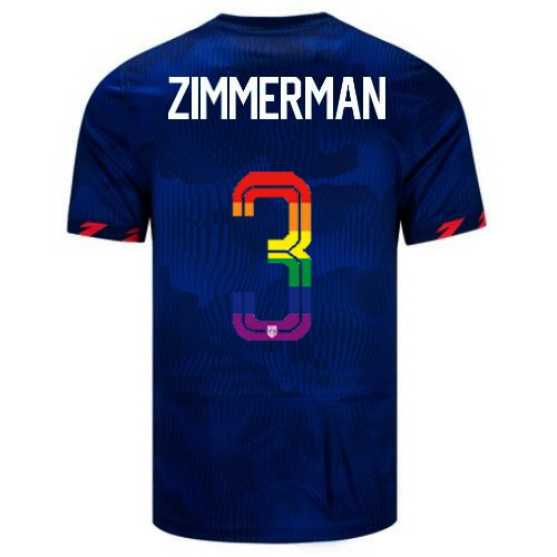 Walker Zimmerman 2023/24 Blue USA Rainbow Men's Jersey