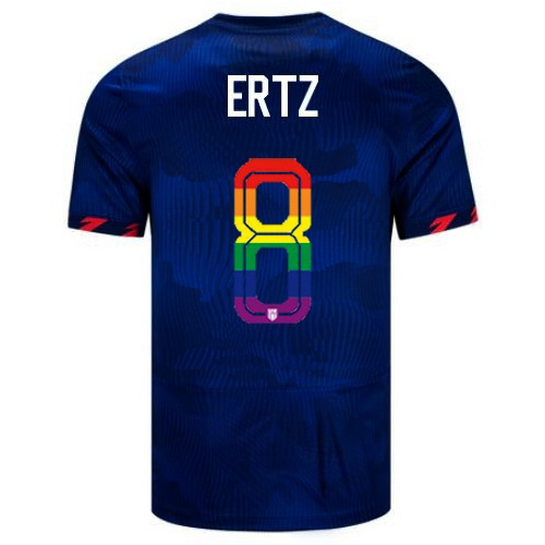 Julie Ertz 2023/24 Blue USA Rainbow Men's Jersey