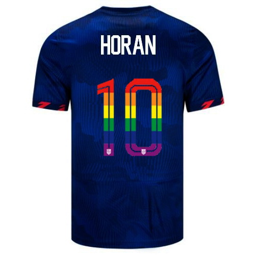 Lindsey Horan 2023/24 Blue USA Rainbow Men's Jersey