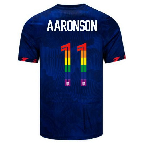 Brenden Aaronson 2023/24 Blue USA Rainbow Men's Jersey