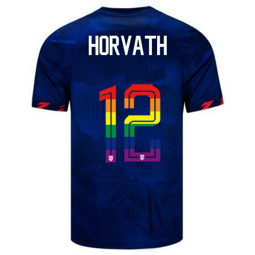 Ethan Horvath 2023/24 Blue USA Rainbow Men's Jersey