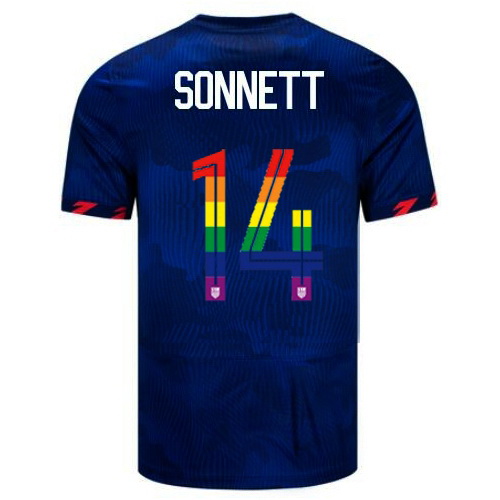 Emily Sonnett 2023/24 Blue USA Rainbow Men's Jersey