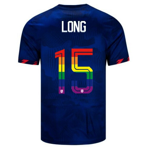 Aaron Long 2023/24 Blue USA Rainbow Men's Jersey