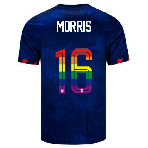 Jordan Morris 2023/24 Blue USA Rainbow Men's Jersey