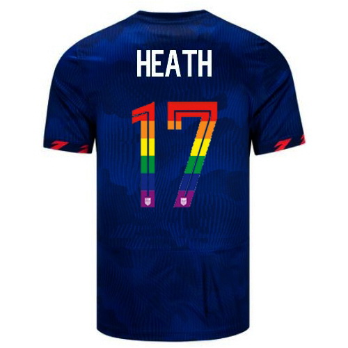 Tobin Heath 2023/24 Blue USA Rainbow Men's Jersey