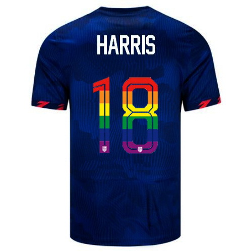 Ashlyn Harris 2023/24 Blue USA Rainbow Men's Jersey