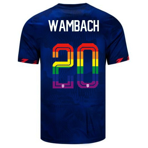 Abby Wambach 2023/24 Blue USA Rainbow Men's Jersey