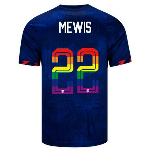 Kristie Mewis 2023/24 Blue USA Rainbow Men's Jersey