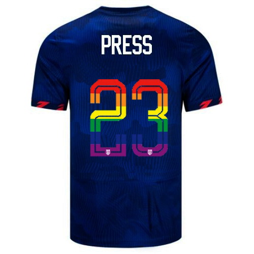 Christen Press 2023/24 Blue USA Rainbow Men's Jersey