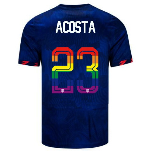 Kellyn Acosta 2023/24 Blue USA Rainbow Men's Jersey