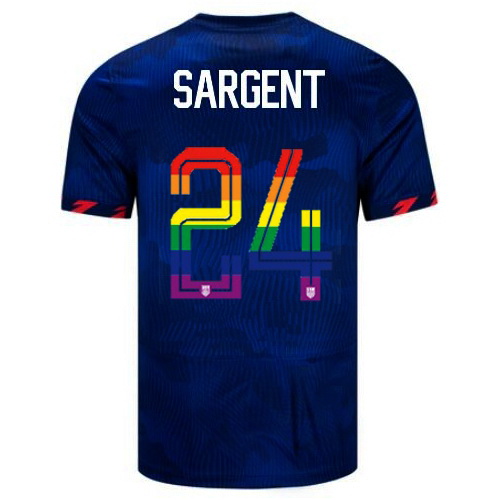 Josh Sargent 2023/24 Blue USA Rainbow Men's Jersey