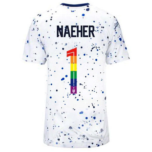 Alyssa Naeher 2023/24 White USA Rainbow Women's Jersey