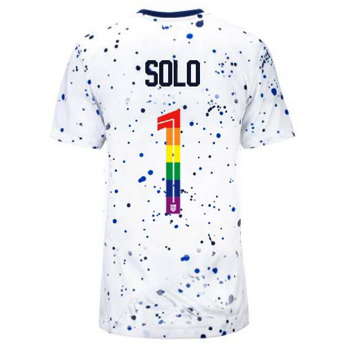 Hope Solo 2023/24 White USA Rainbow Women's Jersey