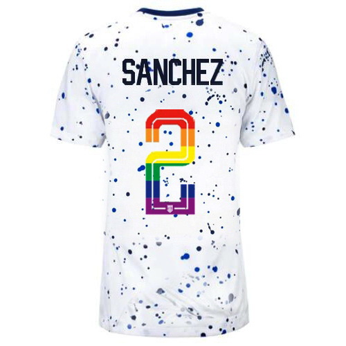 Ashley Sanchez 2023/24 White USA Rainbow Women's Jersey