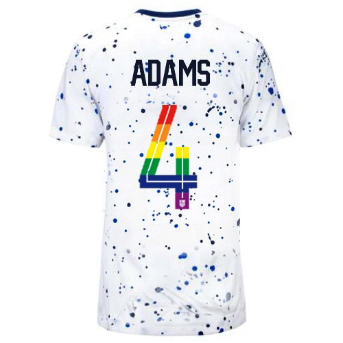 Tyler Adams 2023/24 White USA Rainbow Women's Jersey