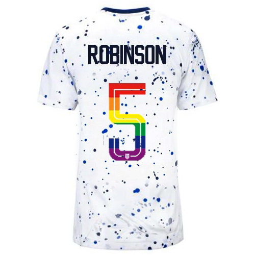 Antonee Robinson 2023/24 White USA Rainbow Women's Jersey