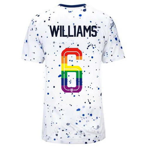 Lynn Williams 2023/24 White USA Rainbow Women's Jersey