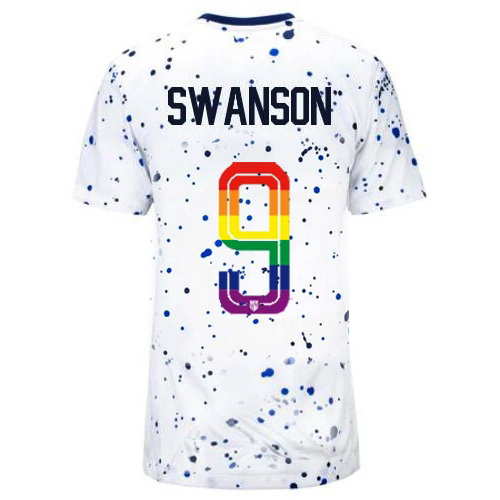 Mallory Swanson 2023/24 White USA Rainbow Women's Jersey