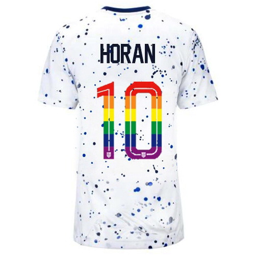 Lindsey Horan 2023/24 White USA Rainbow Women's Jersey