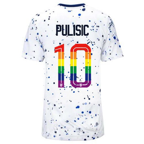 Christian Pulisic 2023/24 White USA Rainbow Women's Jersey