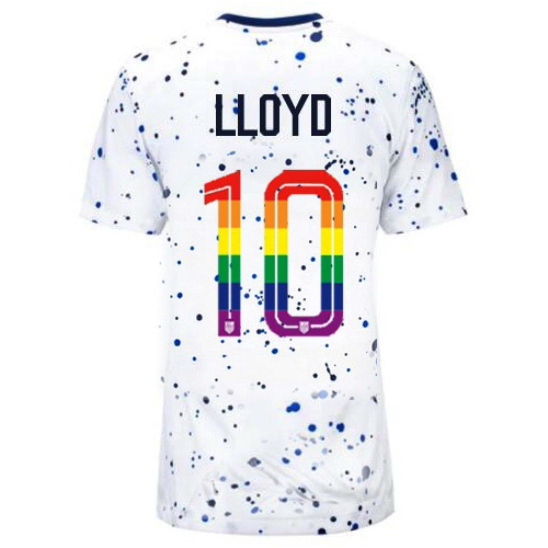 Carli Lloyd 2023/24 White USA Rainbow Women's Jersey