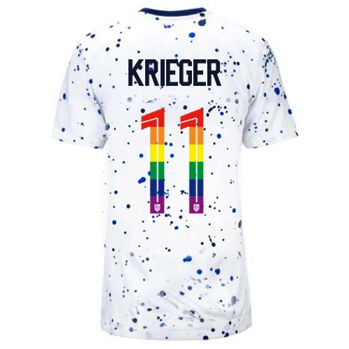 Ali Krieger 2023/24 White USA Rainbow Women's Jersey