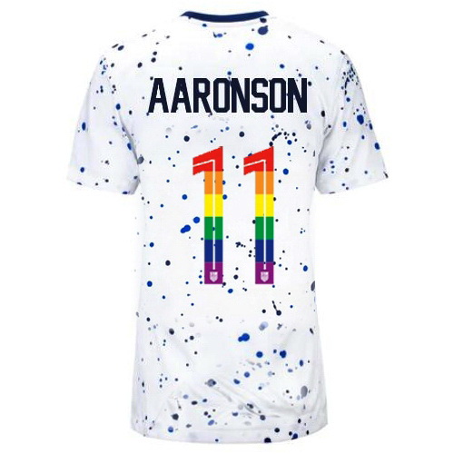 Brenden Aaronson 2023/24 White USA Rainbow Women's Jersey