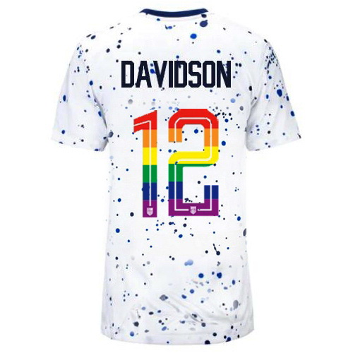 Tierna Davidson 2023/24 White USA Rainbow Women's Jersey