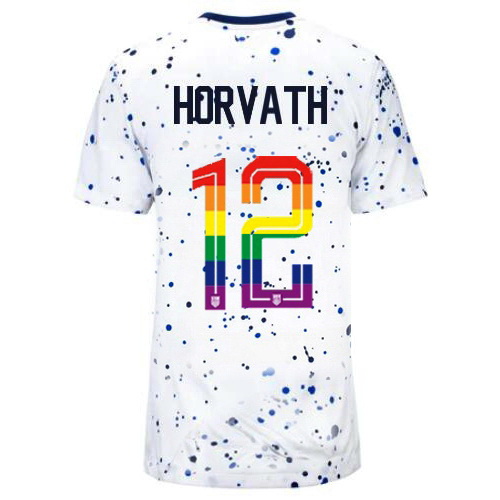 Ethan Horvath 2023/24 White USA Rainbow Women's Jersey